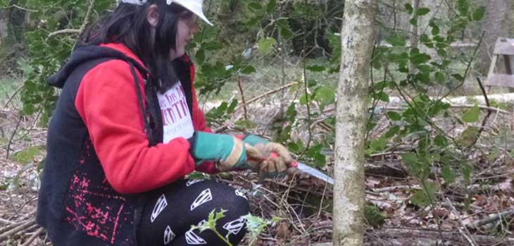 Coppicing in Silk Wood