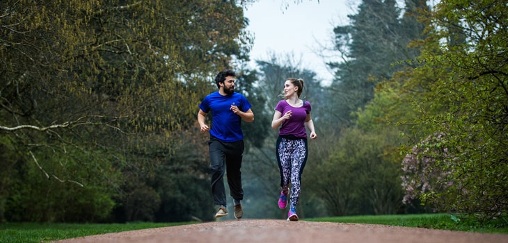 Running at Westonbirt Arboretum