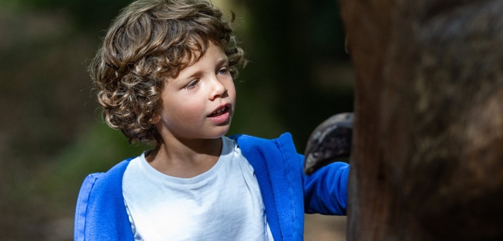 Child exploring nature